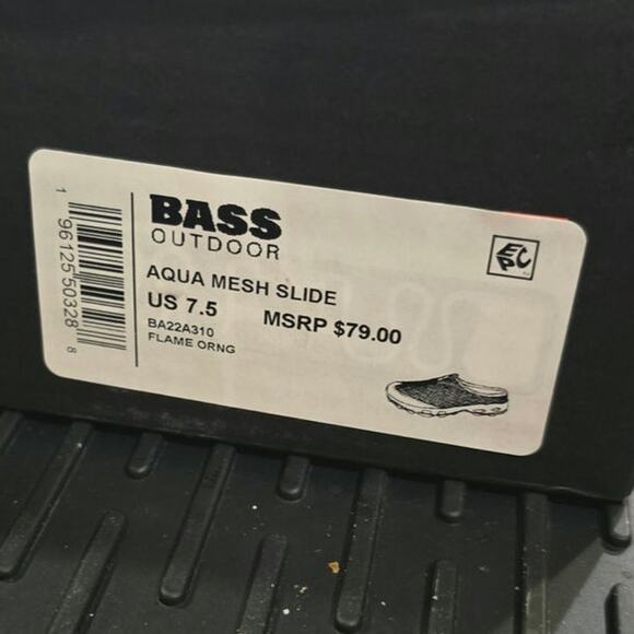 BASS OUTDOOR Men's Aqua Mesh Slide Water Shoe Men's size 7.5 - Picture 9 of 9